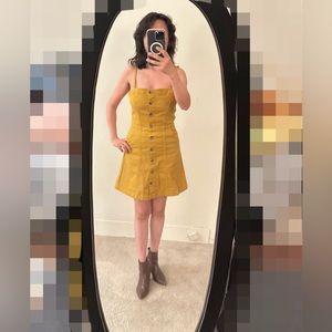 DIVIDED Women Ginger colored button down denim dress Size XS